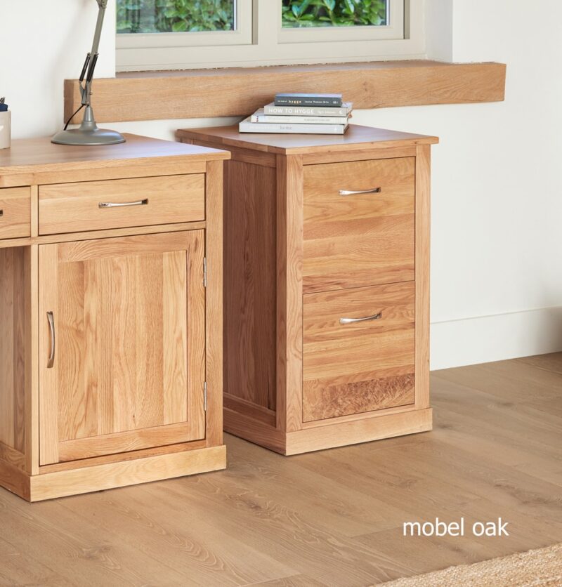 Baumhaus Mobel Oak Two Drawer Filing Cabinet The Home and Office Stores