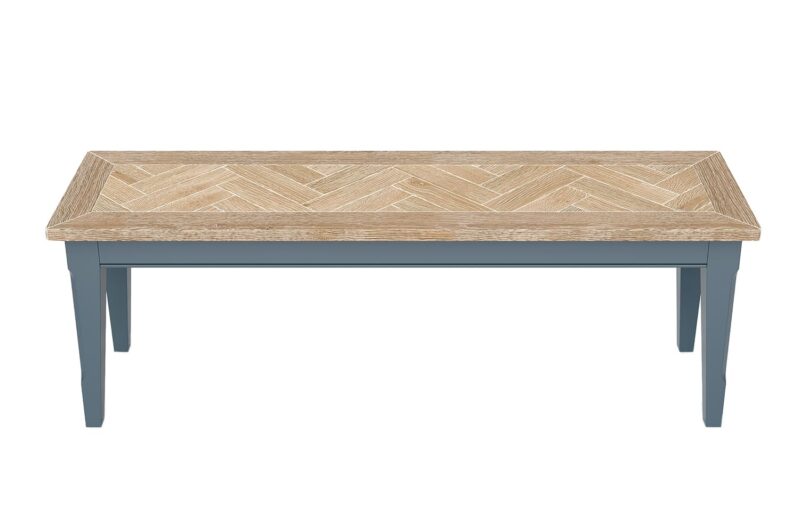 Baumhaus Signature Blue Dining Bench 130cm The Home and Office Stores