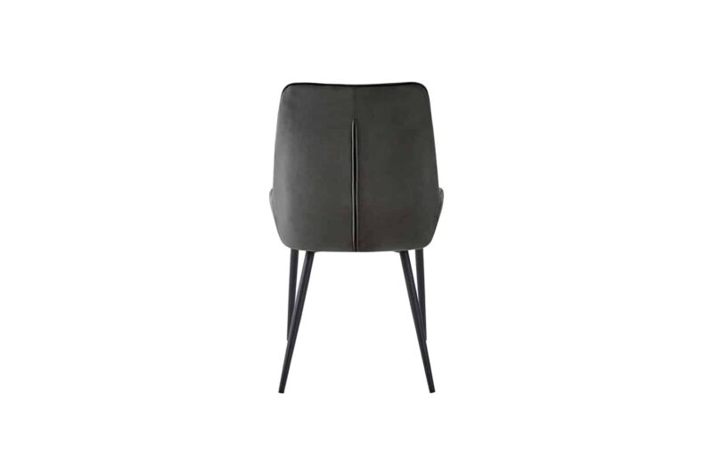Baumhaus Signature Blue Dining Chair Gun Metal Grey Pack Of Two The Home and Office Stores