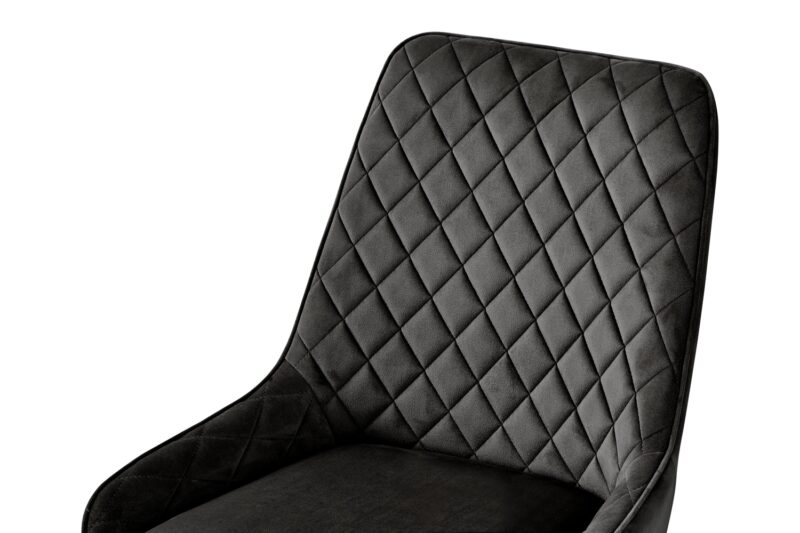 Baumhaus Signature Blue Dining Chair Gun Metal Grey Pack Of Two The Home and Office Stores