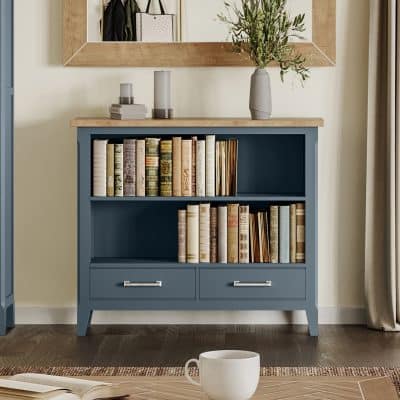 Baumhaus Signature Blue Low Bookcase