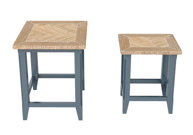 Baumhaus Signature Blue Nest of Two Tables The Home and Office Stores