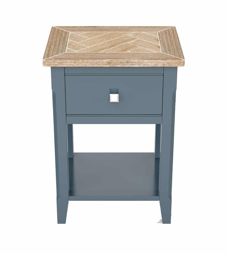 Baumhaus Signature Blue One Drawer Lamp Table The Home and Office Stores