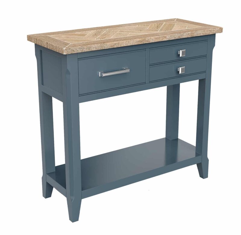 Baumhaus Signature Blue Reclaimed Small Console Table The Home and Office Stores