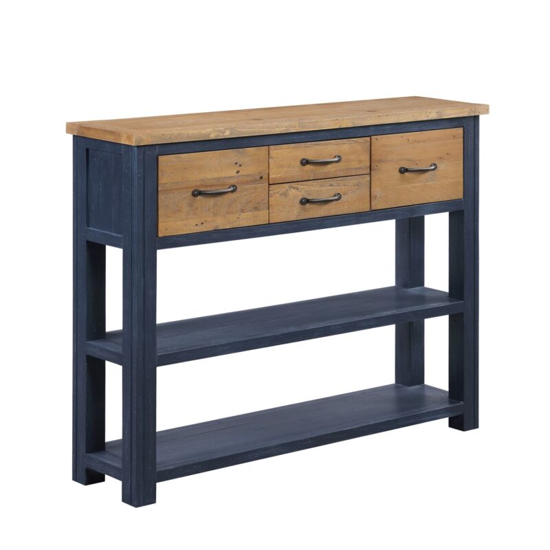 Baumhaus Splash of Blue Low Bookcase Console Table The Home and Office Stores