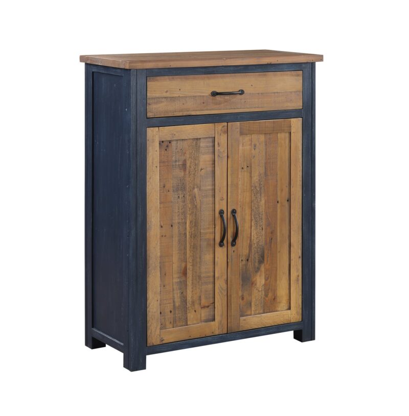 Baumhaus Splash of Blue Shoe Storage Cupboard With Drawer The Home and Office Stores