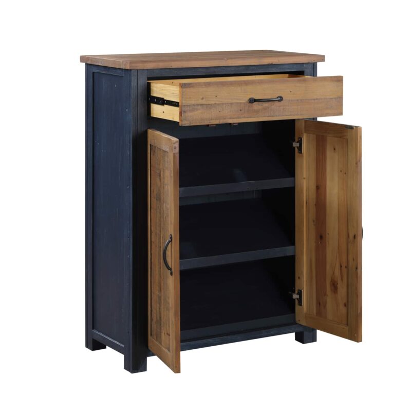 Baumhaus Splash of Blue Shoe Storage Cupboard With Drawer The Home and Office Stores