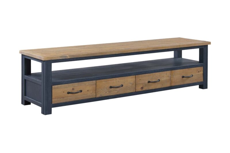 Baumhaus Splash of Blue Super Sized Widescreen Television Cabinet The Home and Office Stores