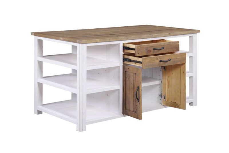 Baumhaus Splash of White Kitchen Island The Home and Office Stores