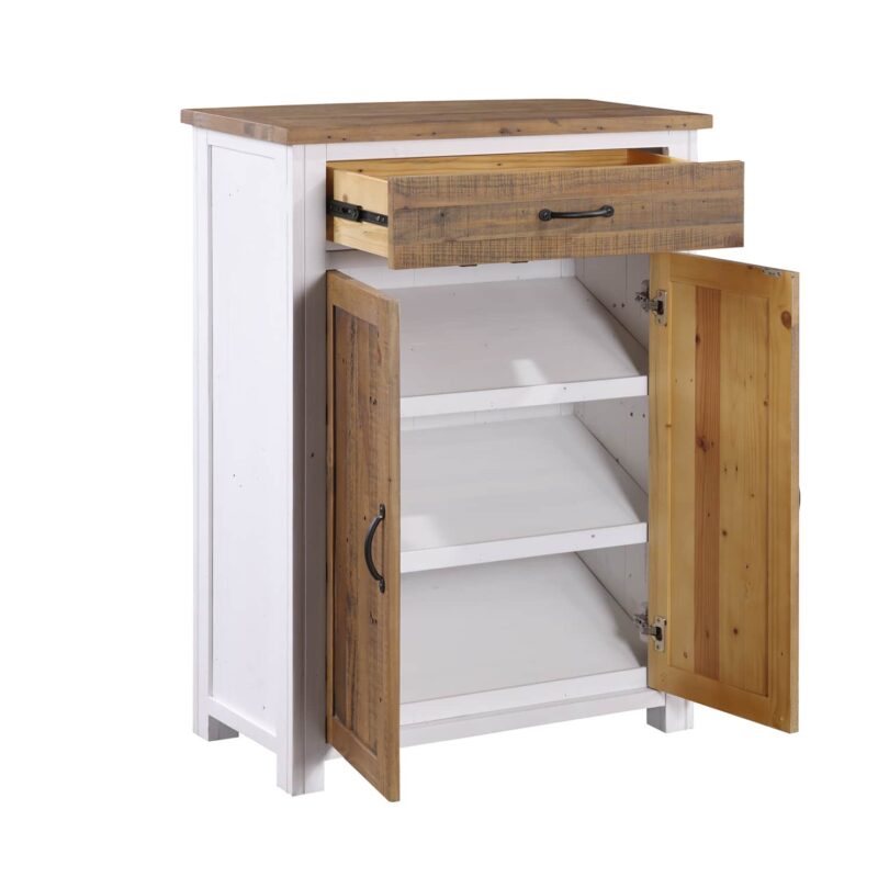 Baumhaus Splash of White Shoe Storage Cupboard With Drawer The Home and Office Stores