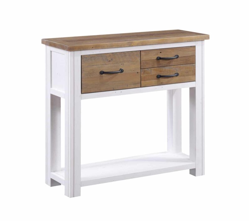 Baumhaus Splash of White Small Console Table The Home and Office Stores