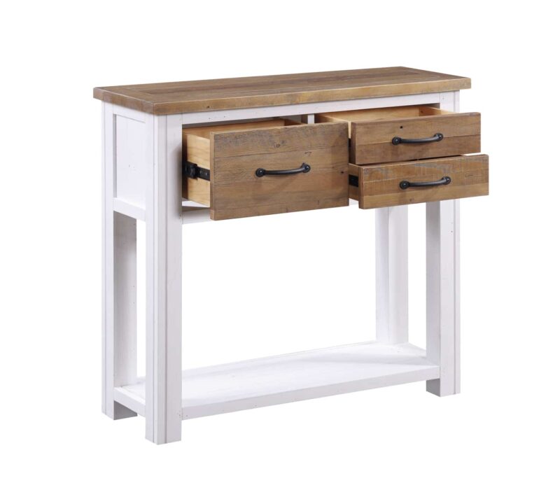 Baumhaus Splash of White Small Console Table The Home and Office Stores