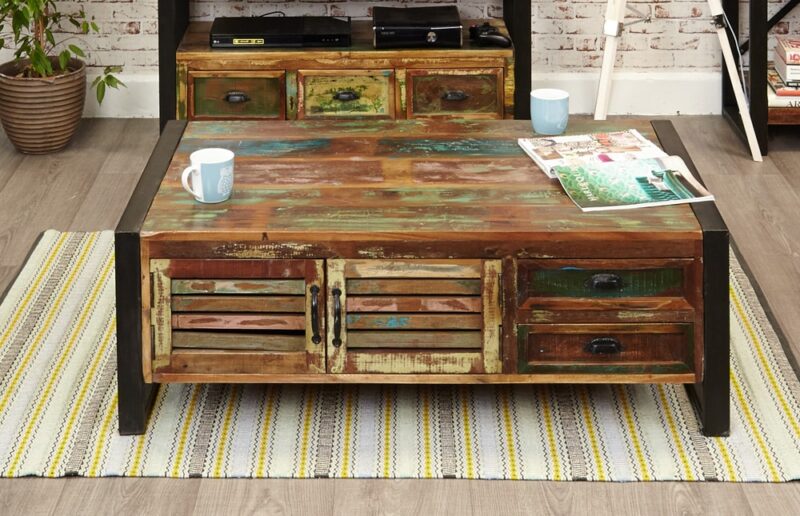 Baumhaus Urban Chic 4 Door 4 Drawers Large Coffee Table The Home and Office Stores