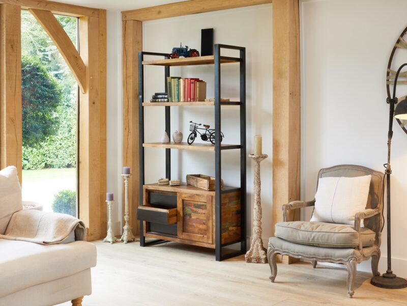 Baumhaus Urban Chic Large Bookcase With Storage The Home and Office Stores