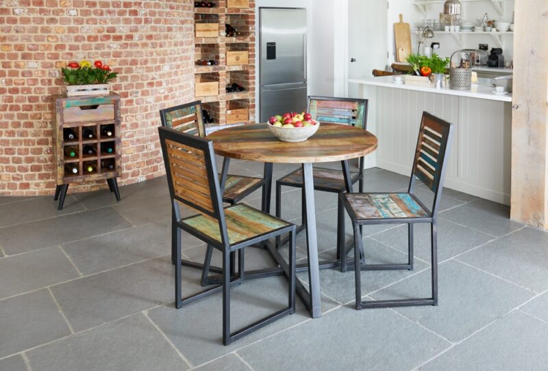 Baumhaus Urban Chic Round Dining Table 100cm x 100cm The Home and Office Stores