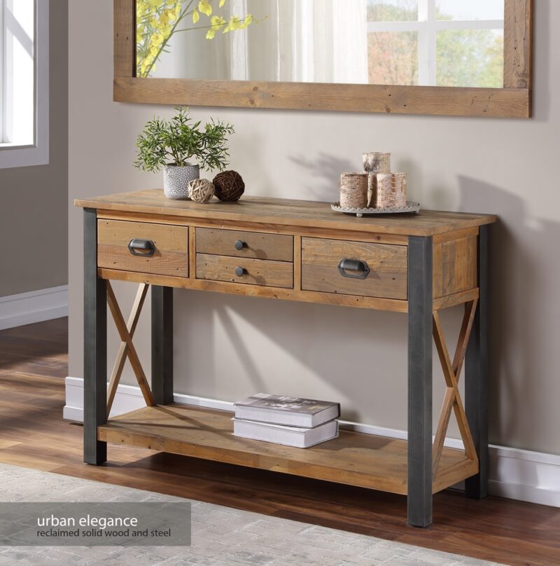 Baumhaus Urban Elegance Reclaimed Console Table The Home and Office Stores