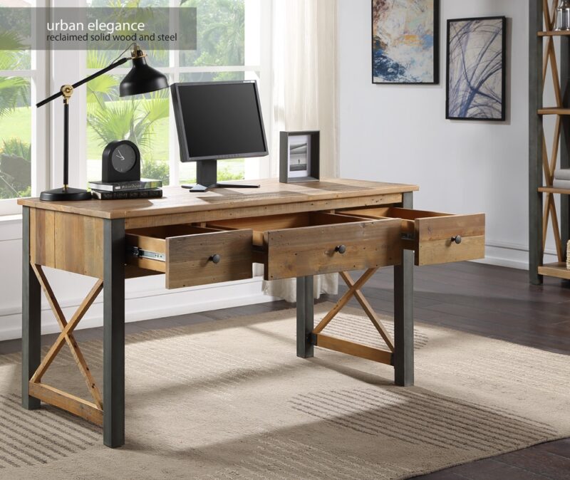 Baumhaus Urban Elegance Reclaimed Home Office Desk Dressing Table The Home and Office Stores