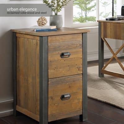 Baumhaus Urban Elegance Reclaimed Two Drawer Filing Cabinet