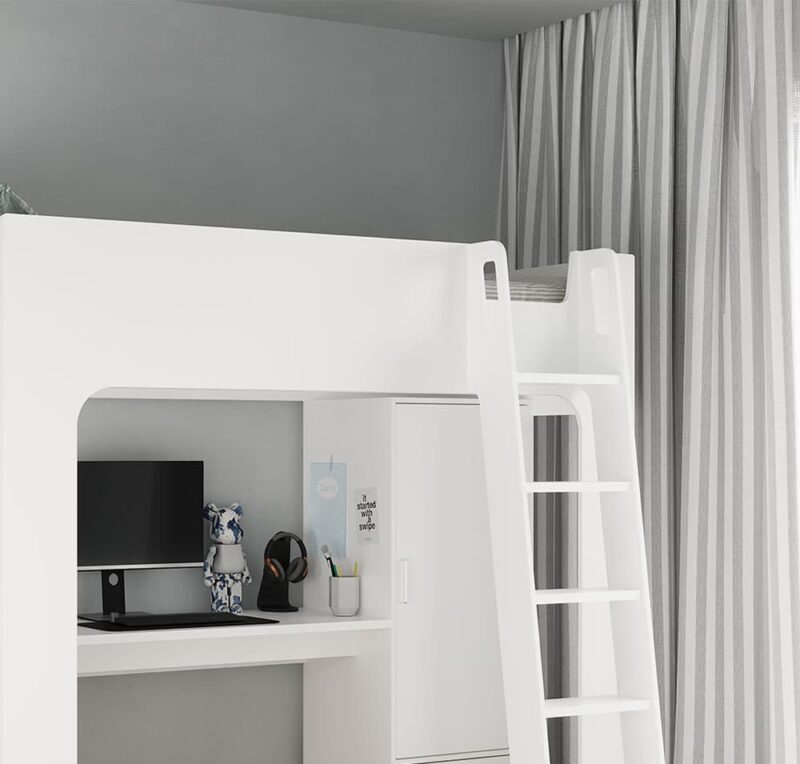 Flintshire Furniture Eden White High Sleeper Bed The Home and Office Stores