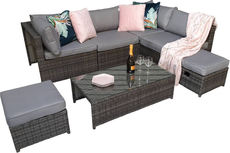 Signature Weave Chelsea Modular Grey Garden Sofa Set The Home and Office Stores