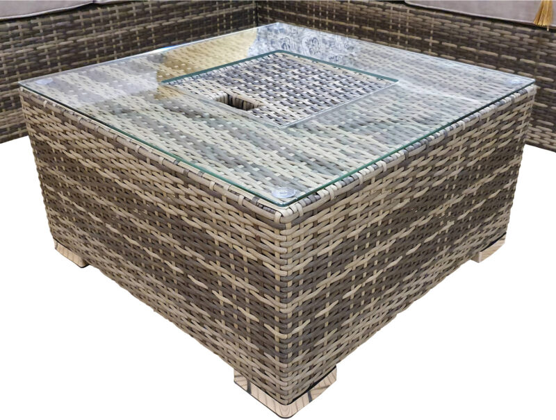 Signature Weave Georgia Brown Corner Sofa Ice Bucket Coffee Table Set The Home and Office Stores