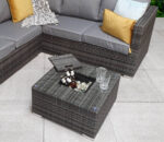 Signature Weave Georgia Grey Corner Sofa Ice Bucket Coffee Table Set The Home and Office Stores