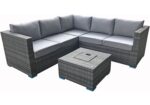 Signature Weave Georgia Grey Corner Sofa Ice Bucket Coffee Table Set The Home and Office Stores