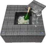Signature Weave Georgia Grey Corner Sofa Ice Bucket Coffee Table Set The Home and Office Stores