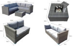 Signature Weave Georgia Grey Corner Sofa Ice Bucket Coffee Table Set The Home and Office Stores