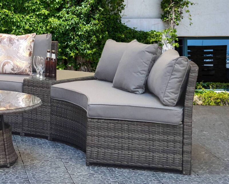 Signature Weave Juliet Half Moon Grey Garden Sofa Set The Home and Office Stores