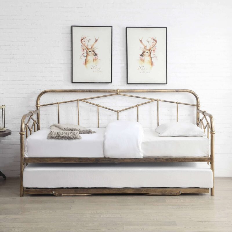 Flintshire Furniture Axton Daybed Antique Bronze The Home and Office Stores