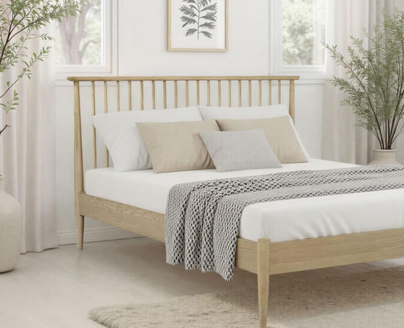 Flintshire Furniture Grosvenor Light Oak Bed The Home and Office Stores