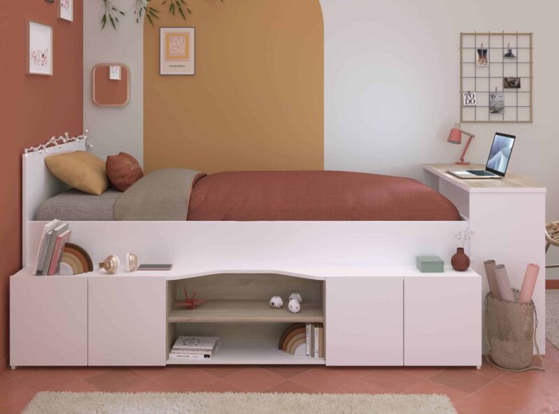 Parisot Cleo Cabin Bed with Desk The Home and Office Stores