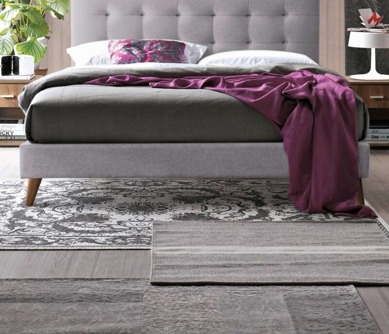 Time Living Novara Light Grey Fabric Bed The Home and Office Stores