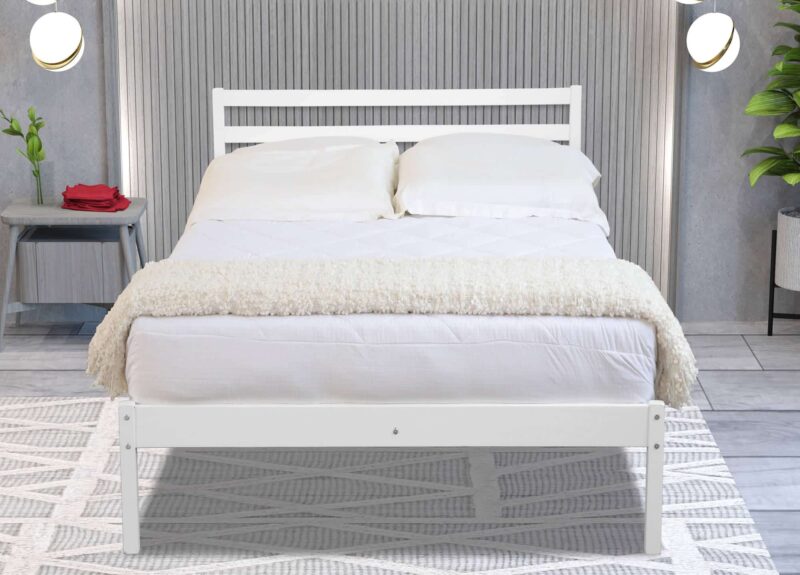 Flintshire Furniture Maxwell White Wooden Bed The Home and Office Stores