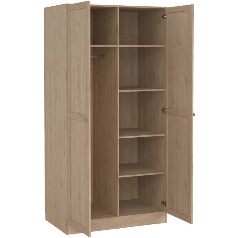 Furniture To Go Brande Oak 2 Door Wardrobe The Home and Office Stores