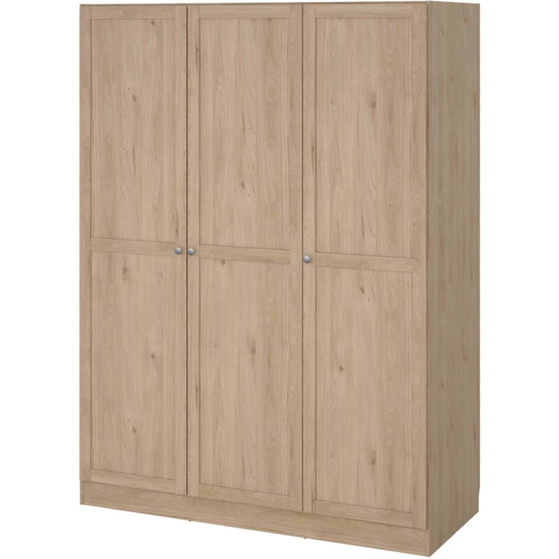 Furniture To Go Brande Oak 3 Door Wardrobe The Home and Office Stores
