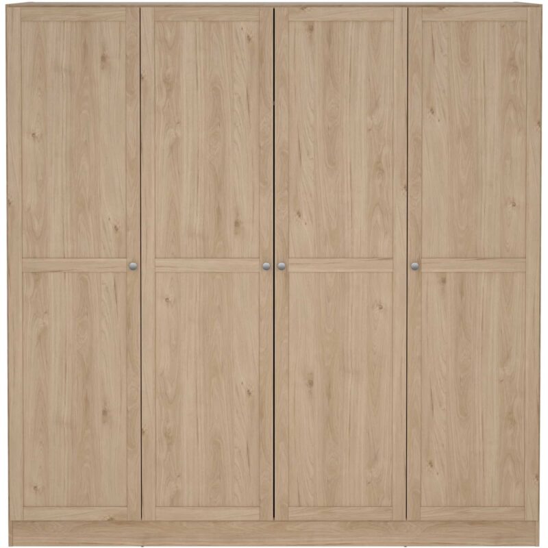 Furniture To Go Brande Oak 4 Door Wardrobe The Home and Office Stores