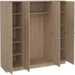 Furniture To Go Brande Oak 4 Door Wardrobe The Home and Office Stores
