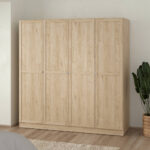 Furniture To Go Brande Oak 4 Door Wardrobe The Home and Office Stores