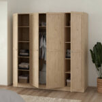 Furniture To Go Brande Oak 4 Door Wardrobe The Home and Office Stores