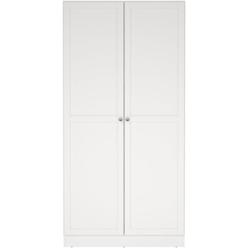 Furniture To Go Brande White 2 Door Wardrobe The Home and Office Stores