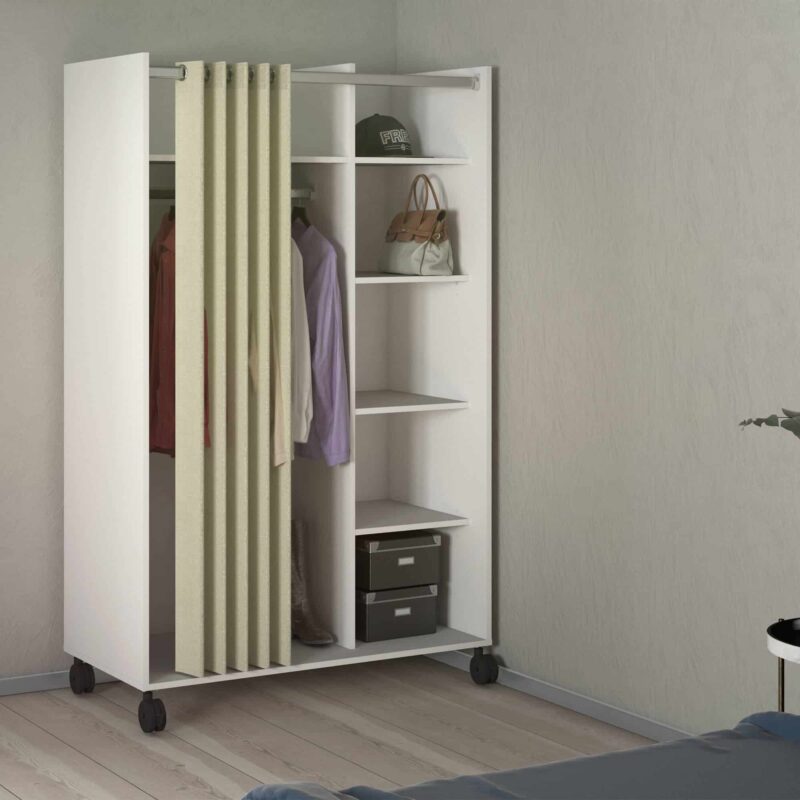 Furniture To Go Uppsala Open Mobile White Wardrobe The Home and Office Stores