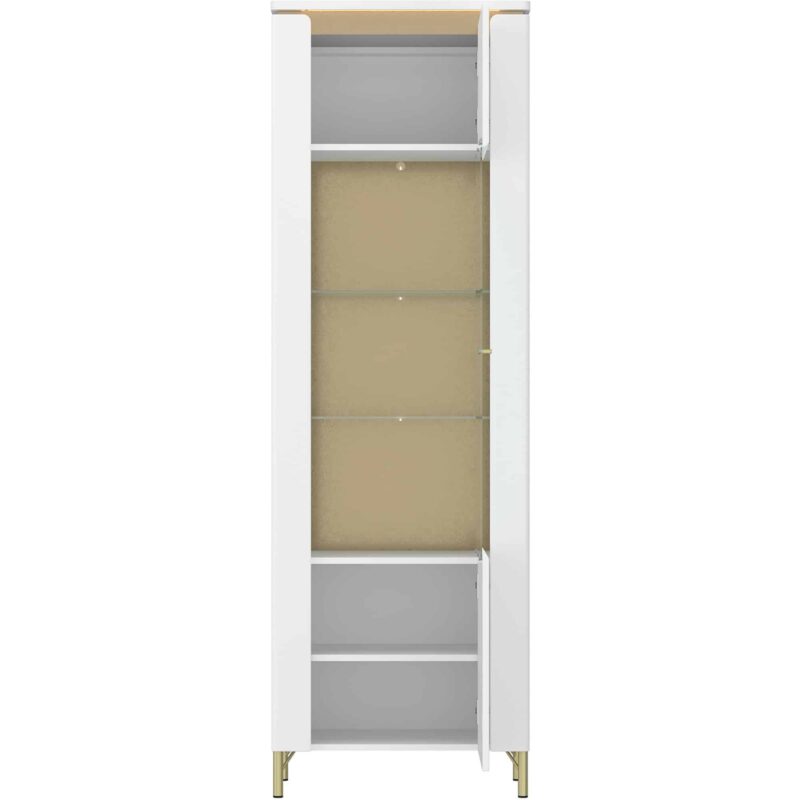 Furniture To Go Lazio Vitrin White 1 Door Display Cabinet The Home and Office Stores