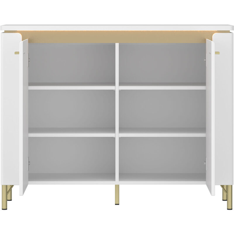 Furniture To Go Lazio White Sideboard 2 Door The Home and Office Stores