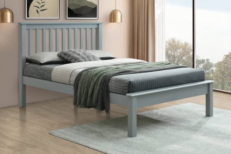 Flintshire Furniture Rossett Grey Wooden Bed The Home and Office Stores