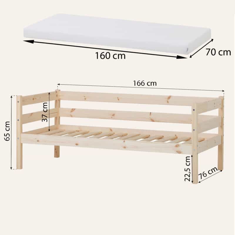 Hoppekids Shorty Daybed Natural The Home and Office Stores