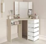 Parisot Beauty Bar corner dressing table Oak and White