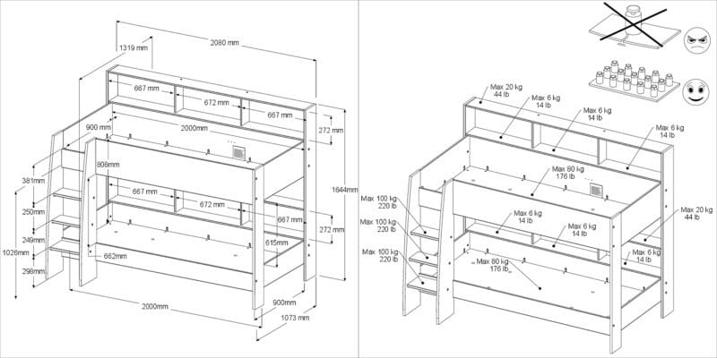 Parisot Shelter Bunk Bed The Home and Office Stores