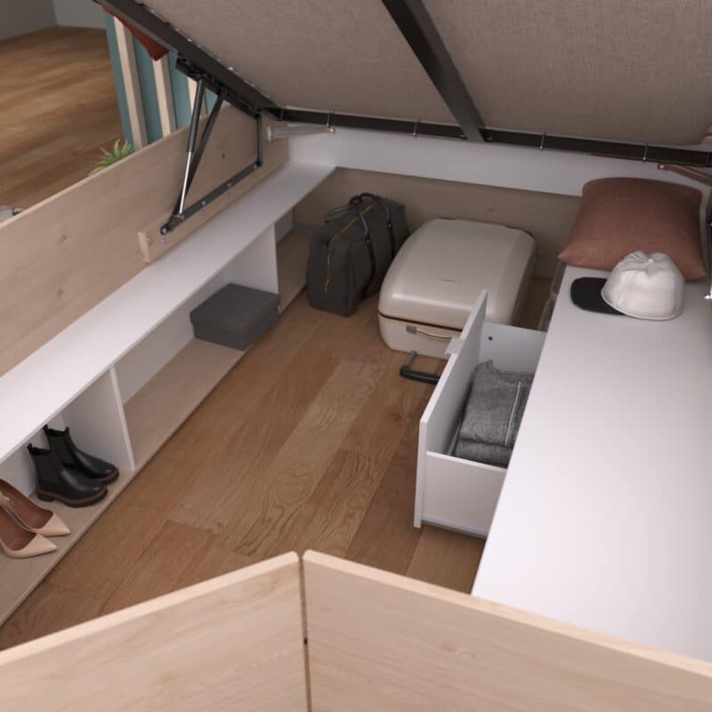 Parisot Travel 3 Ottoman Storage Bed The Home and Office Stores